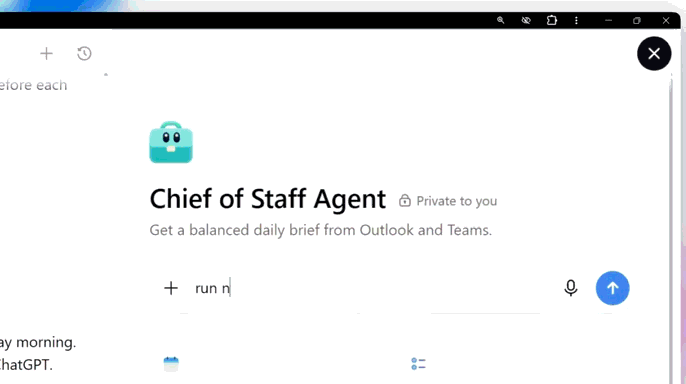 Running the agent